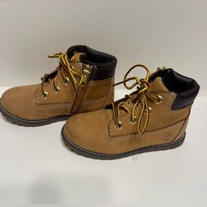 Timberland Kids Brown Boots with Black Accents Size 10